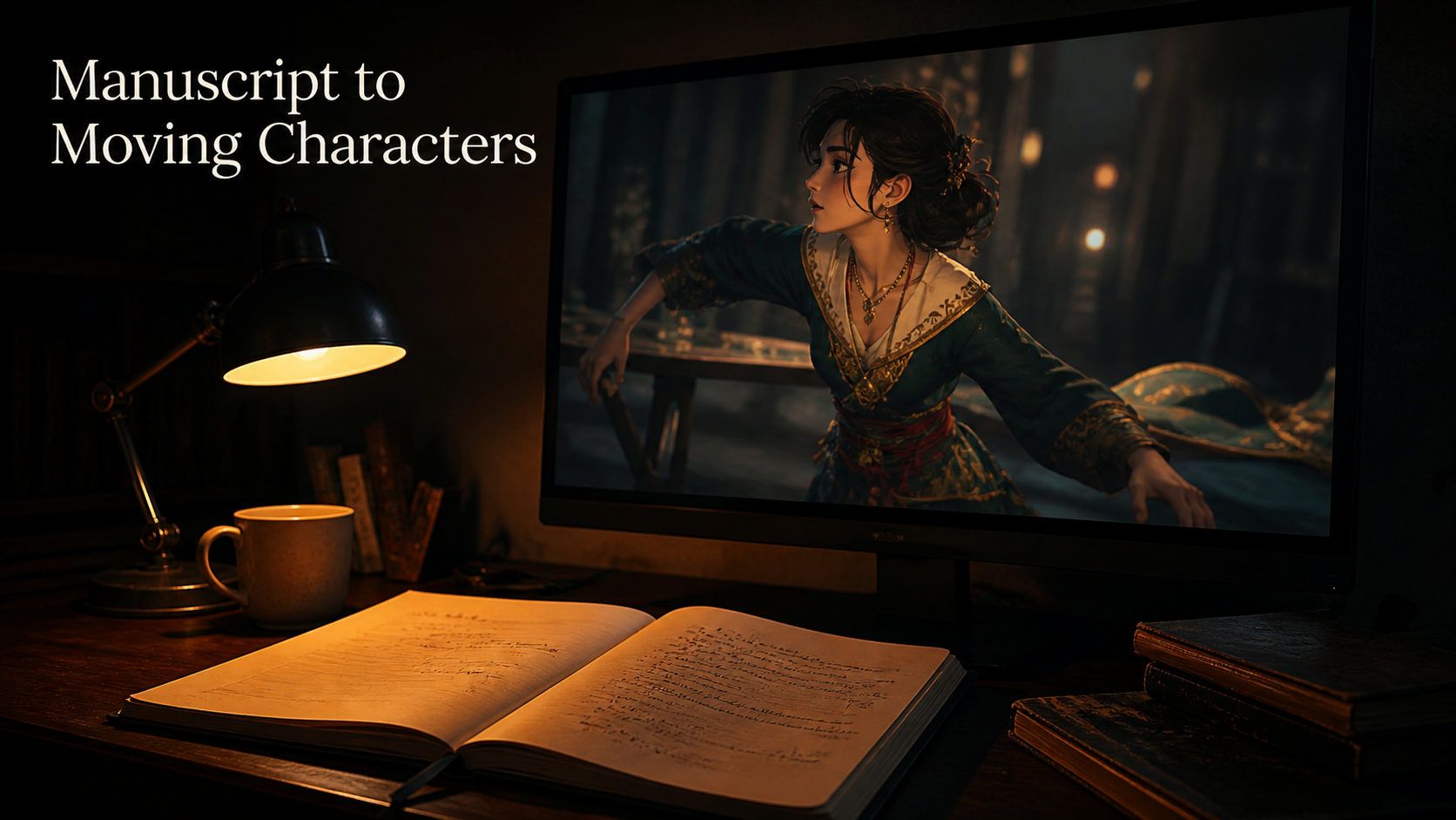 From manuscript to moving characters: in a few hours, for almost nothing